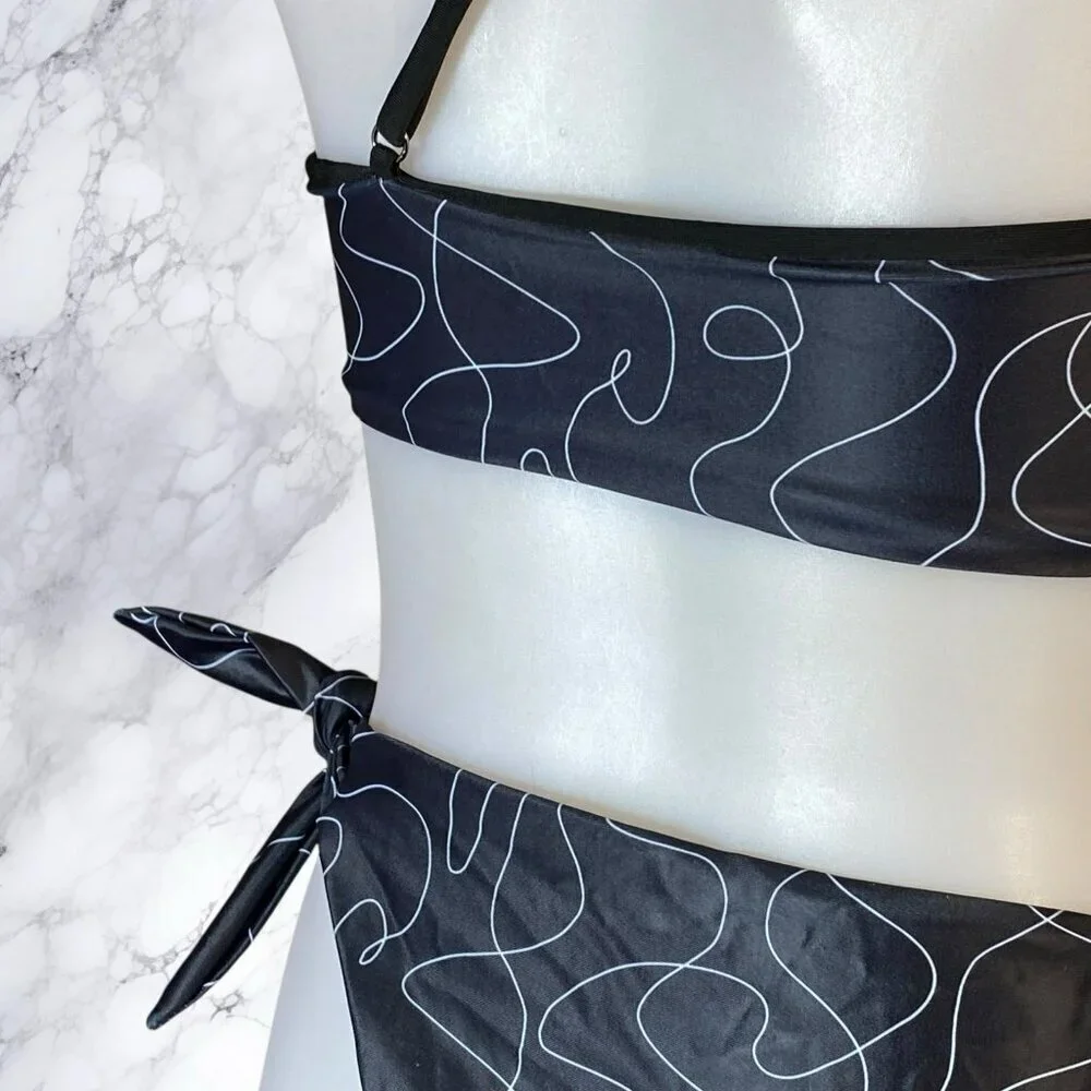 lovewave Nadege One Piece - Black & White Swirl